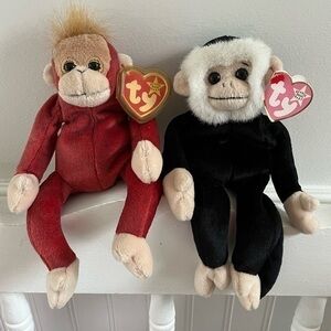 Vintage 1999 NWT TY Beanie Babies Schweetheart and Mooch set of two